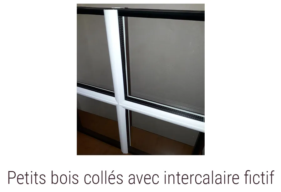 Petits bois croisés avec intercalaire fictif